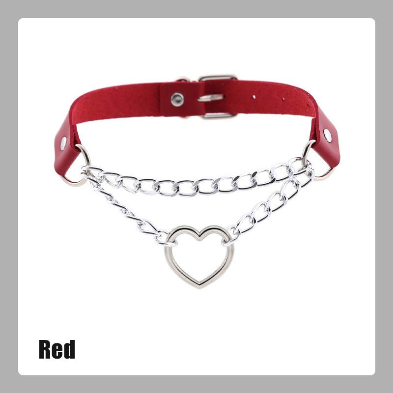 Heart Chain Choker Necklace