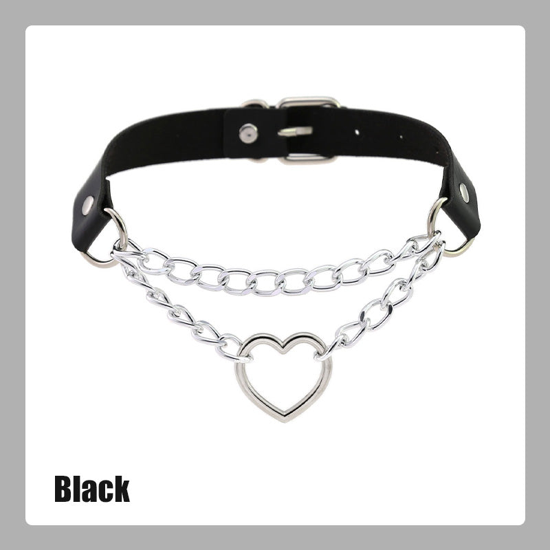 Heart Chain Choker Necklace