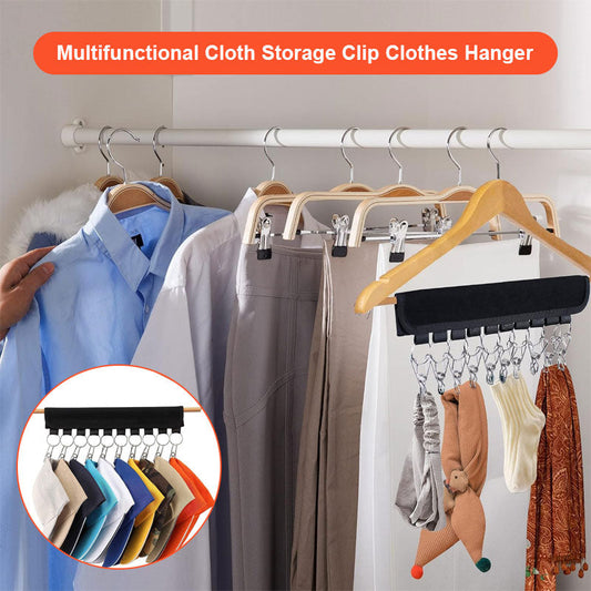 Multifunctional Cloth Storage Clip Clothes Hanger