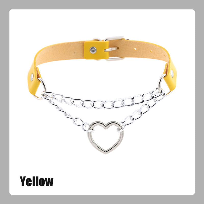 Heart Chain Choker Necklace